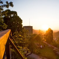 Sonnenuntergang Burgruine Helfenstein, © Landkreis Göppingen