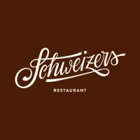 Logo des Restaurants 'Schweizers' in geschwungener Schrift auf braunem Hintergrund., &copy; Schweizers Restaurant