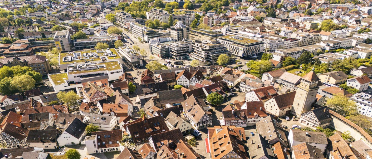 Waiblingen Altstadt von oben, © SMG, Sarah Schmid