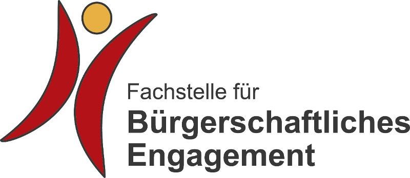 Logo der Fachstelle für Bürgerschaftliches Engagement mit stilisierter roter Figur und gelbem Punkt., © Stadt Böblingen - Fachstelle für Bürgerschaftliches Engagement