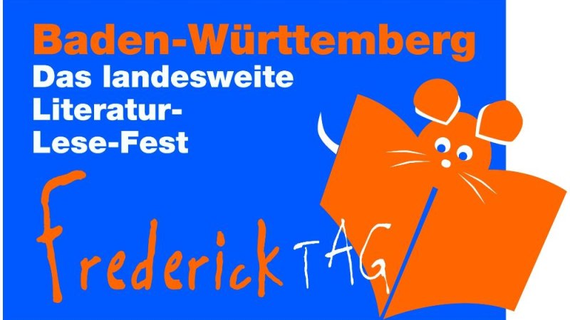 Logo Fredericktag, Maus mit Buch, &copy; Fachstelle T&uuml;bingen