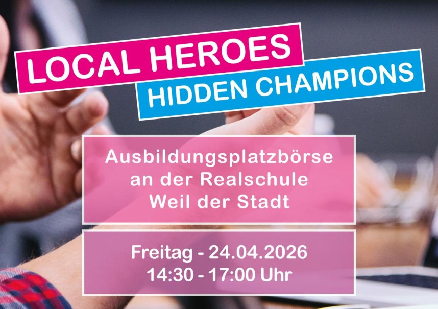 Ausbildungsplatzb&ouml;rse "Local heroes hidden champions"