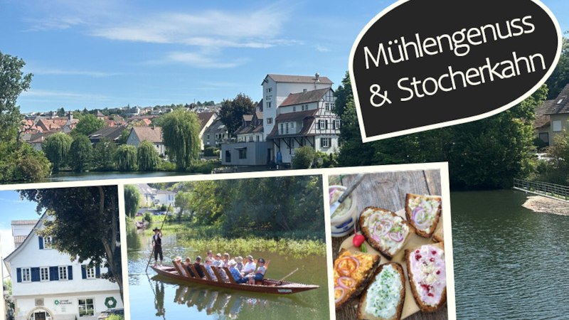 Mühlengenuss und Stocherkahn, © Stadtverwaltung Vaihingen an der Enz Mühlengenuss und Stocherkahn, © Stadtverwaltung Vaihingen an der Enz
