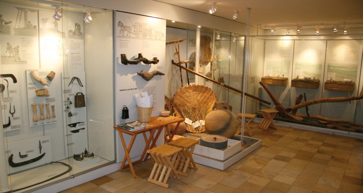Ausstellung im Römerkeller Oberriexingen mit römischen Werkzeugen, Artefakten und Schautafeln in einem hell beleuchteten Raum., © Land der 1000 Hügel - Kraichgau-Stromberg Ausstellung im Römerkeller Oberriexingen mit römischen Werkzeugen, Artefakten und Schautafeln in einem hell beleuchteten Raum., © Land der 1000 Hügel - Kraichgau-Stromberg
