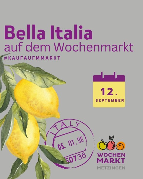 Wochenmarktaktion: Bella Italia auf dem Wochenmarkt