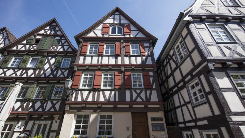 Dieses Fachwerkhaus in Schorndorf ist das Geburtshaus von Gottlieb Daimler, © Mende Dieses Fachwerkhaus in Schorndorf ist das Geburtshaus von Gottlieb Daimler, © Mende