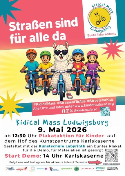 Kidical Mass Ludwigsburg, &copy; Private Elterninitiative Kidical Mass Ludwigsburg