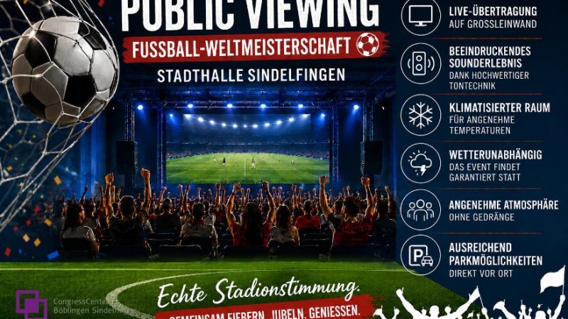 Public Viewing Fußball-Weltmeisterschaft, © Sindelfingen Public Viewing Fußball-Weltmeisterschaft, © Sindelfingen