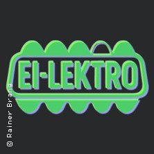 Grünes Logo mit dem Text 'EI-LEKTRO' auf schwarzem Hintergrund. Der Schriftzug ist in einem stilisierten Eierkarton platziert., © links im Bild Grünes Logo mit dem Text 'EI-LEKTRO' auf schwarzem Hintergrund. Der Schriftzug ist in einem stilisierten Eierkarton platziert., © links im Bild