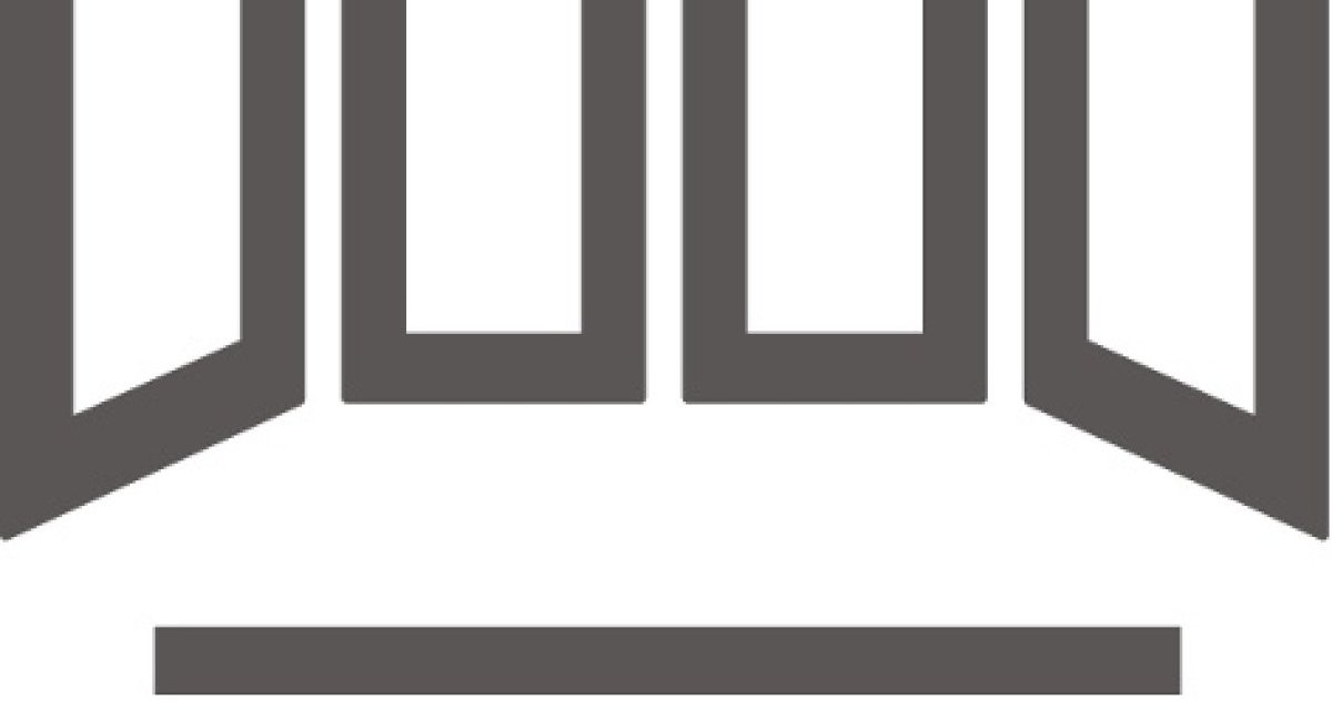 Stilisiertes Triptychon-Logo mit Text 'Ein B&uuml;rgerprojekt' darunter, symbolisiert den Jerg Ratgeb Skulpturenpfad., &copy; Stadt Herrenberg