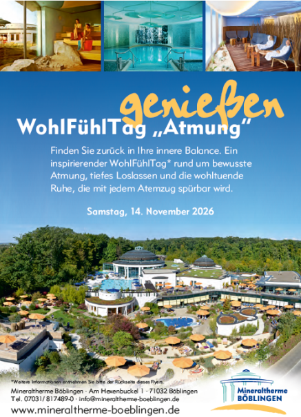 WohlF&uuml;hlTag "Atmung" in der Mineraltherme B&ouml;blingen, &copy; Mineraltherme B&ouml;blingen