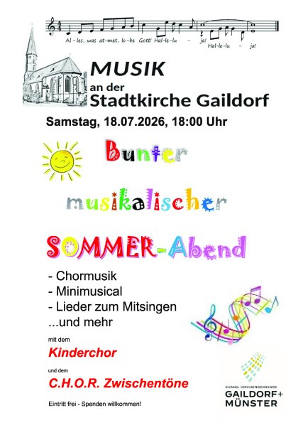 Bunter musikalischer Sommer-Abend Bunter musikalischer Sommer-Abend
