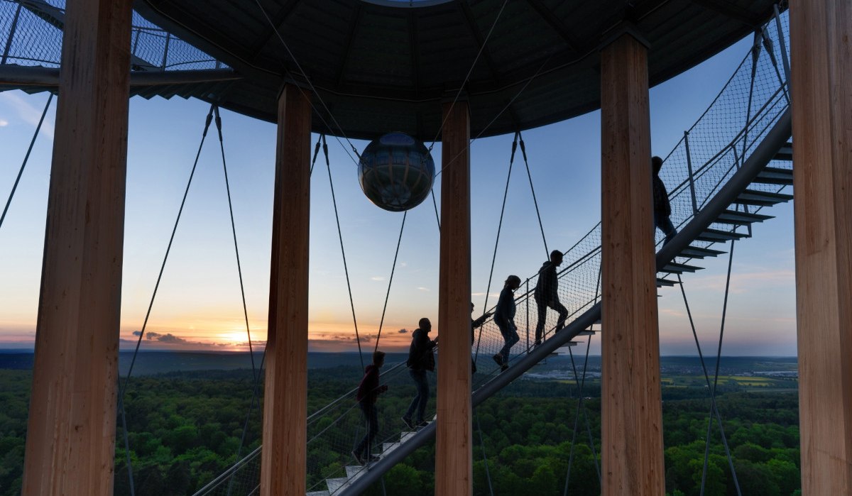 Sonnenuntergang am Sch&ouml;nbuchturm, &copy; Natur.Nah. Sch&ouml;nbuch & Heckeng&auml;u