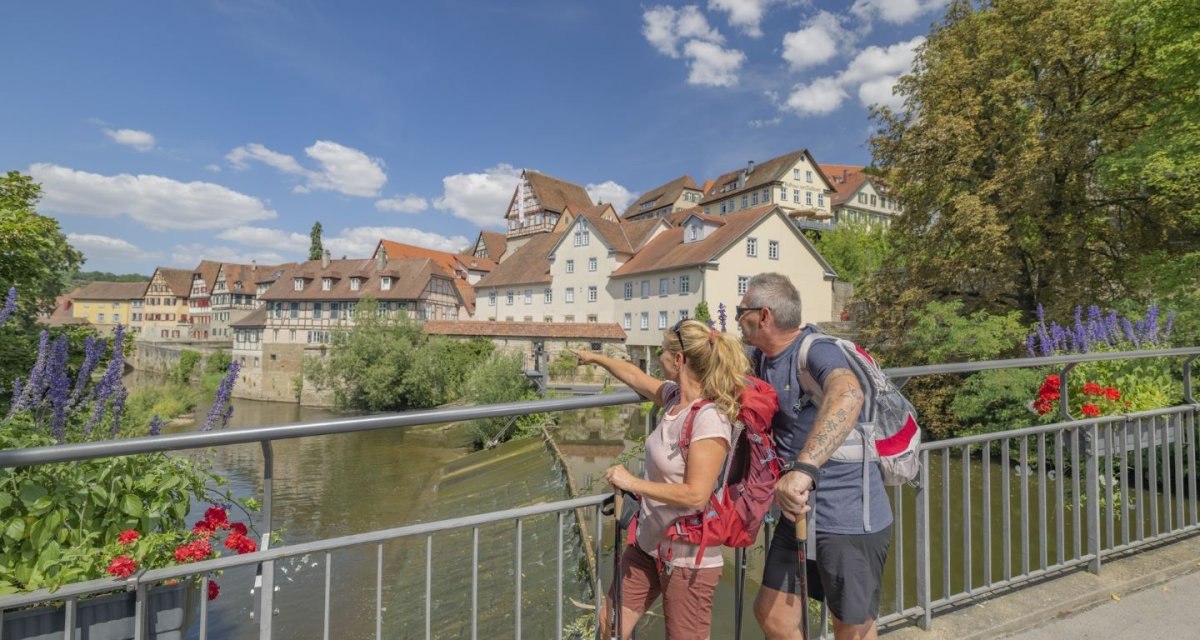 Kocher-Jagst-Trail: Wandern durch Schwäbisch Hall, © Hohenlohe + Schwäbisch Hall Tourismus e. V. Kocher-Jagst-Trail: Wandern durch Schwäbisch Hall, © Hohenlohe + Schwäbisch Hall Tourismus e. V.