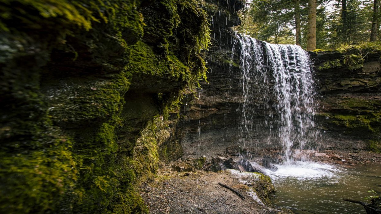 Hoerschbachwasserfall seitliche Aufnahme, © SMG,  Sarah Schmid