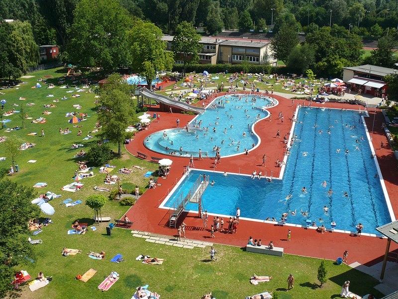 Luftaufnahme des Freibad Waiblingen, © Stadtwerke Waiblingen