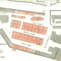 Historischer Stadtplan von Gaildorf aus dem Jahr 1868, der den abgebrannten Stadtteil mit Straßen und Gebäuden darstellt., © Stadtarchiv Historischer Stadtplan von Gaildorf aus dem Jahr 1868, der den abgebrannten Stadtteil mit Straßen und Gebäuden darstellt., © Stadtarchiv