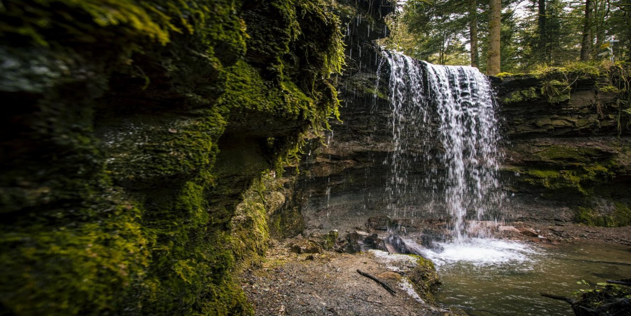 Hoerschbachwasserfall seitliche Aufnahme, © SMG,  Sarah Schmid