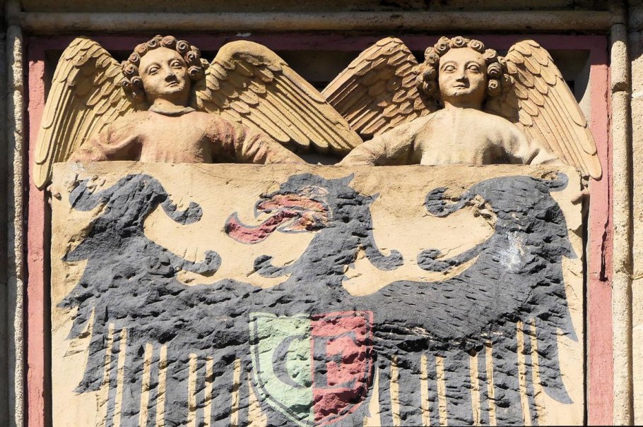 Der Esslinger Reichsadler in der Fassade des Pliensauturms, © Denkmalschutz