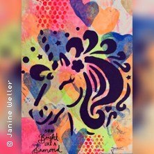 Workshop Schablonentechnik 30x40cm, &copy; links im Bild