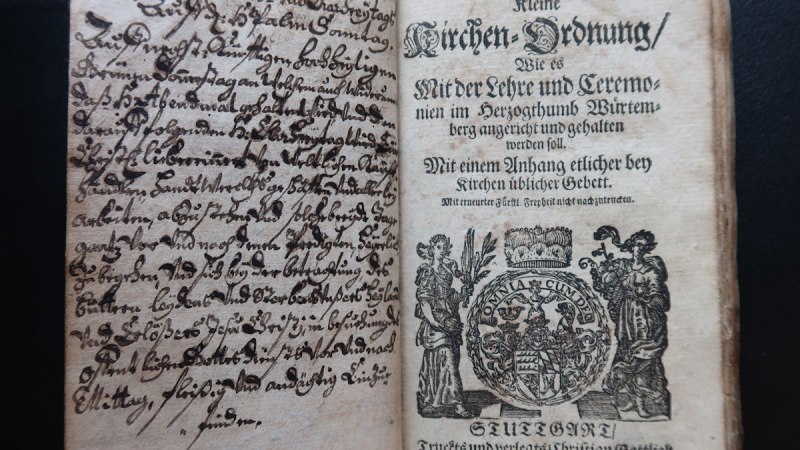 Württembergische Kirchenordnung 1694, © albrecht Braun Württembergische Kirchenordnung 1694, © albrecht Braun