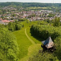 Gaildorf - Luftbild Kernerturm - mit Blick auf Gaildorf, &copy; Stadt Gaildorf