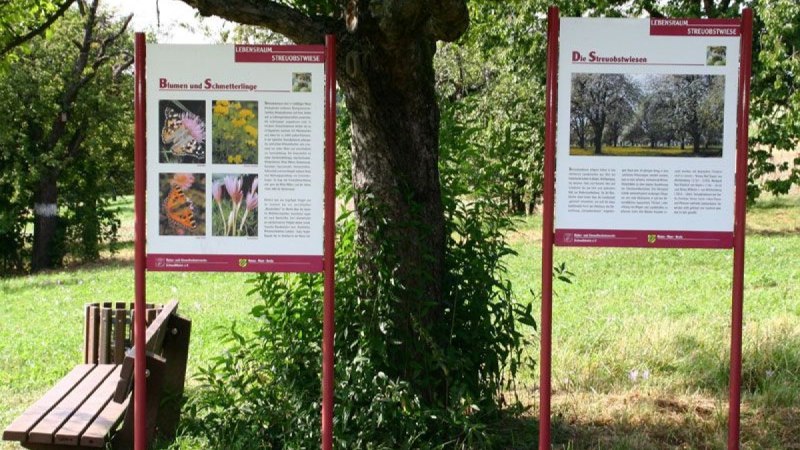Dornhau Lehrpfad Beschilderung, © Gemeinde Korb Dornhau Lehrpfad Beschilderung, © Gemeinde Korb