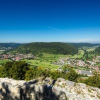 Blick von der Hiltenburg auf Bad Ditzenbach, © Landkreis Göppingen