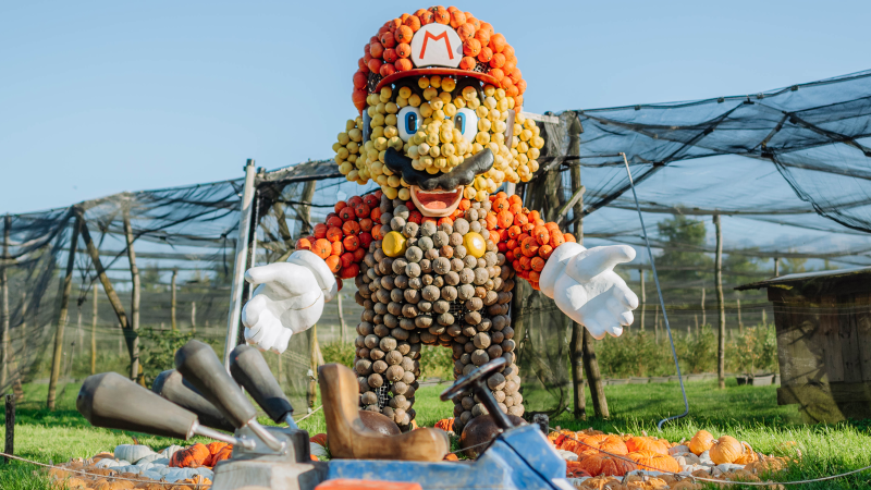 Super Mario aus Kürbissen, © Jucker Farm AG Super Mario aus Kürbissen, © Jucker Farm AG