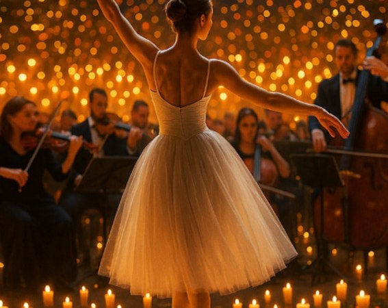 Winterzauber: Ballett-Geschichten im Kerzenschein mit einem live Kammerorchester, © DE.Light Events UG Winterzauber: Ballett-Geschichten im Kerzenschein mit einem live Kammerorchester, © DE.Light Events UG