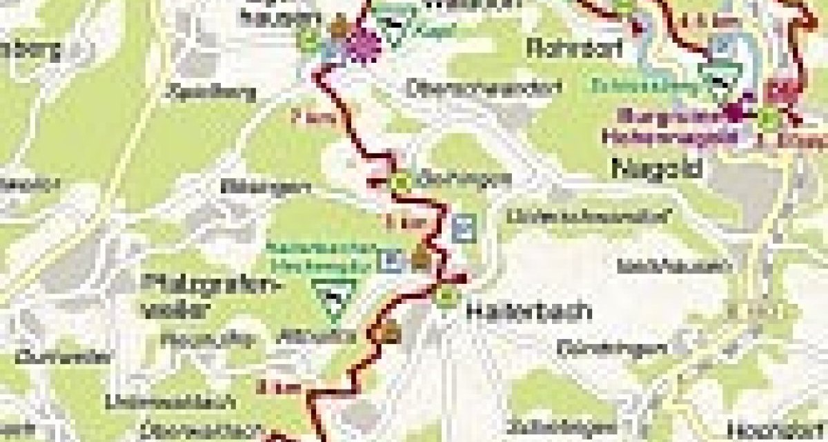 Karte der vierten Etappe eines Wanderwegs durch eine grüne Landschaft mit markierten Orten und Routen., © Natur.Nah. Schönbuch & Heckengäu Karte der vierten Etappe eines Wanderwegs durch eine grüne Landschaft mit markierten Orten und Routen., © Natur.Nah. Schönbuch & Heckengäu