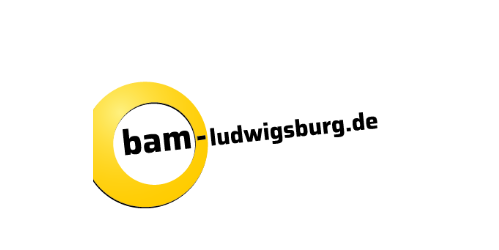 Logo der Berufsausbildungsmesse im Landkreis Ludwigsburg mit einem gelben Kreis und schwarzem Schriftzug., &copy; bam e.V.  - Verein zur F&ouml;rderung der Berufswahlkompetenz