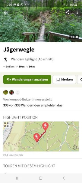 Wandern mit dem Smartphone – Vorstellung der Wander-App „Komoot“, © Böblingen