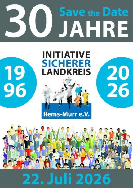 Jubil&auml;umsveranstaltung 30 Jahre Initiative Sicherer Landkreis Rems-Murr e.V., &copy; Backnang
