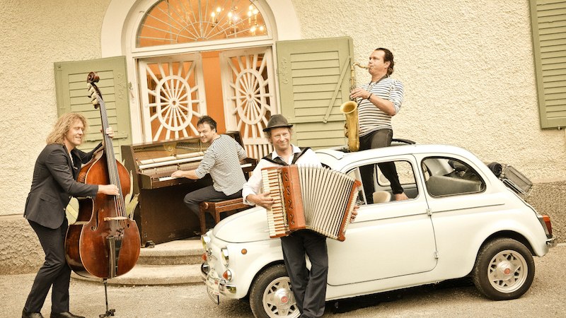 Kabarett & Co präsentiert: Quadro Nuevo "Happy Deluxe mit Chris Gall", © Konzertkreis Triangel Compagnia Compostelli e.V.
