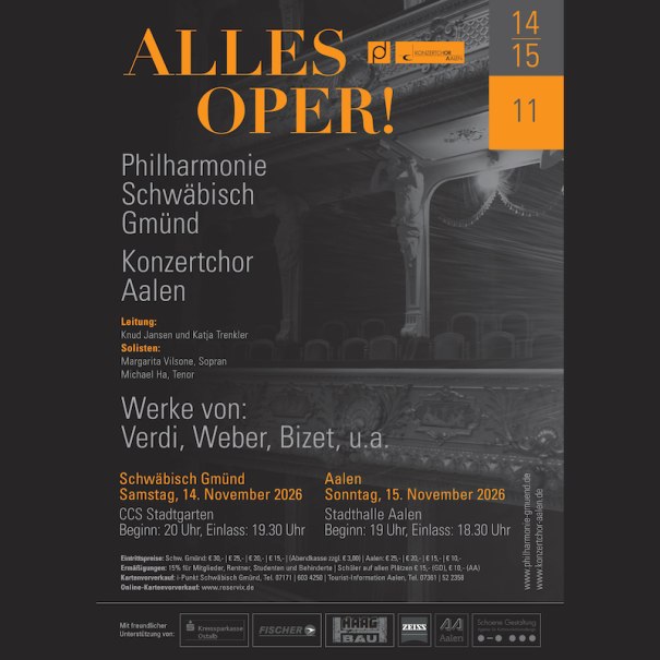 Alles Oper, © Philharmonie Schwäbisch Gmünd e.V. Alles Oper, © Philharmonie Schwäbisch Gmünd e.V.