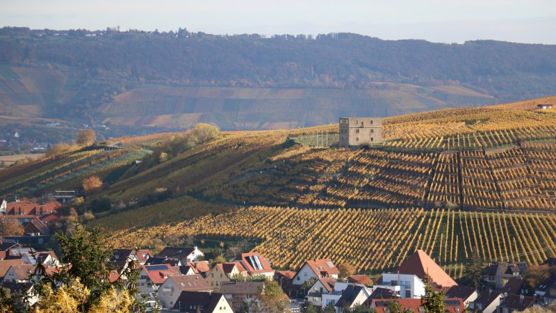 Blick auf Stetten und Yburg im Herbst, © Remstal Tourismus e.V.