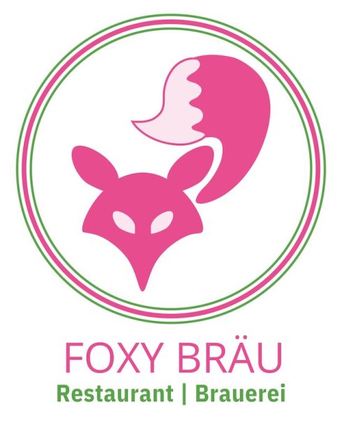Logo von Foxy Br&auml;u mit einem stilisierten Fuchs in Pink und dem Text 'Restaurant | Brauerei'., &copy; Touristik Bad Wildbad GmbH