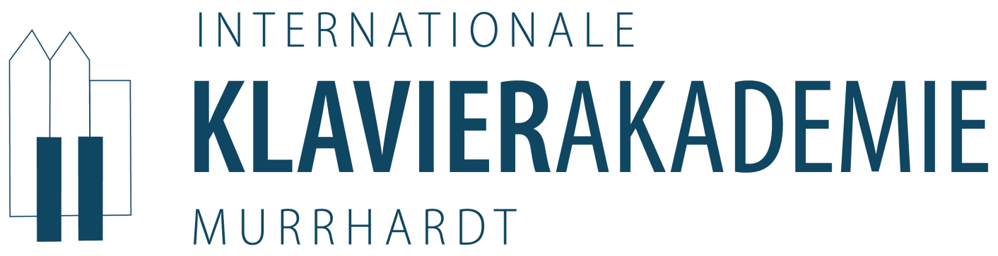 Logo der Internationalen Klavierakademie Murrhardt mit stilisierten Klaviertasten und Schriftzug in Blau. Logo der Internationalen Klavierakademie Murrhardt mit stilisierten Klaviertasten und Schriftzug in Blau.