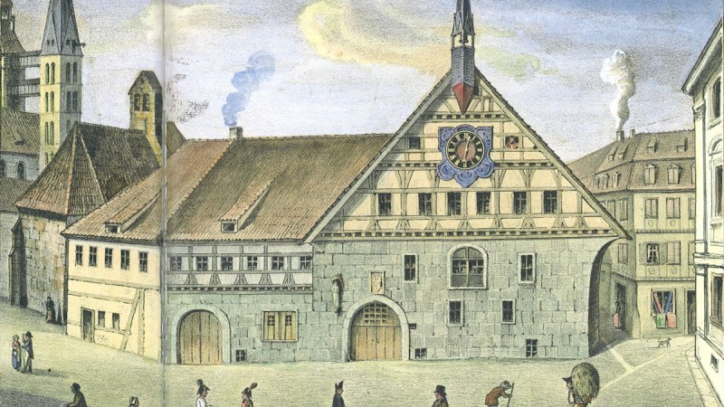 Katharinenspital Litographie 1825, © Stadtarchiv Esslingen Katharinenspital Litographie 1825, © Stadtarchiv Esslingen