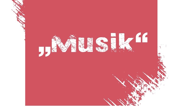 Grafik mit dem Wort 'Musik' in einem roten Feld, umgeben von Texten 'Kultur-ABO', 'MAUERWERK', 'Kultur genießen'., © Mauerwerk GmbH