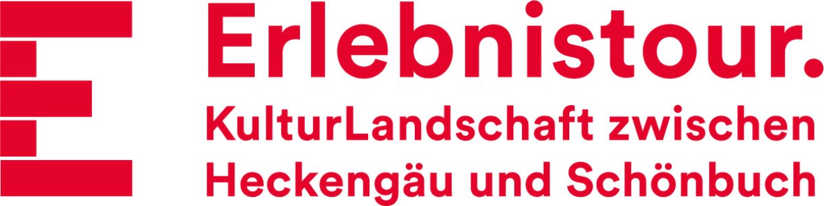 Logo der Erlebnistour mit rotem Text: "Erlebnistour. KulturLandschaft zwischen Heckengäu und Schönbuch" und drei roten Balken links., © Verband Region Stuttgart Logo der Erlebnistour mit rotem Text: "Erlebnistour. KulturLandschaft zwischen Heckengäu und Schönbuch" und drei roten Balken links., © Verband Region Stuttgart