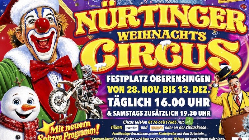 Nürtinger Weihnachtscircus 2026, © Jean Riedesel Nürtinger Weihnachtscircus 2026, © Jean Riedesel