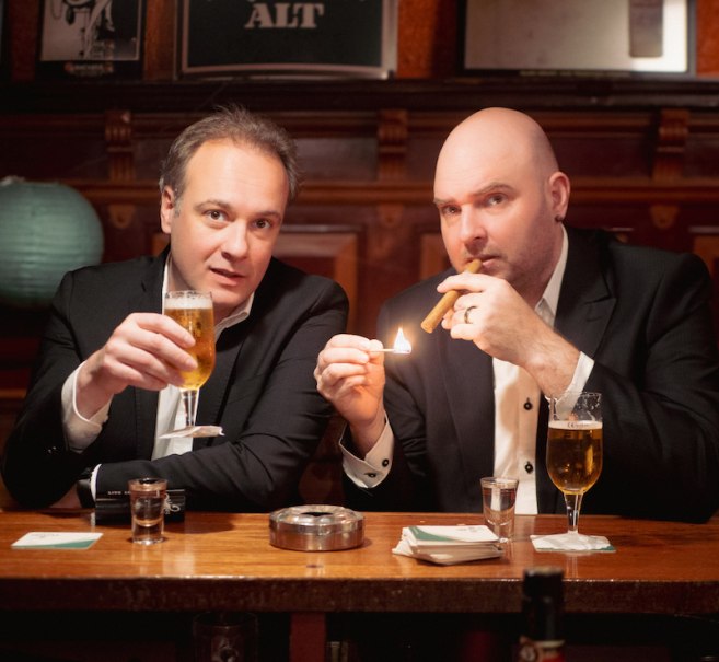 Ren&eacute; Sydow und Christian Miedreich &bdquo;M&auml;nner von Welt&ldquo;, &copy; Stadt Leinfelden-Echterdingen, Kulturamt