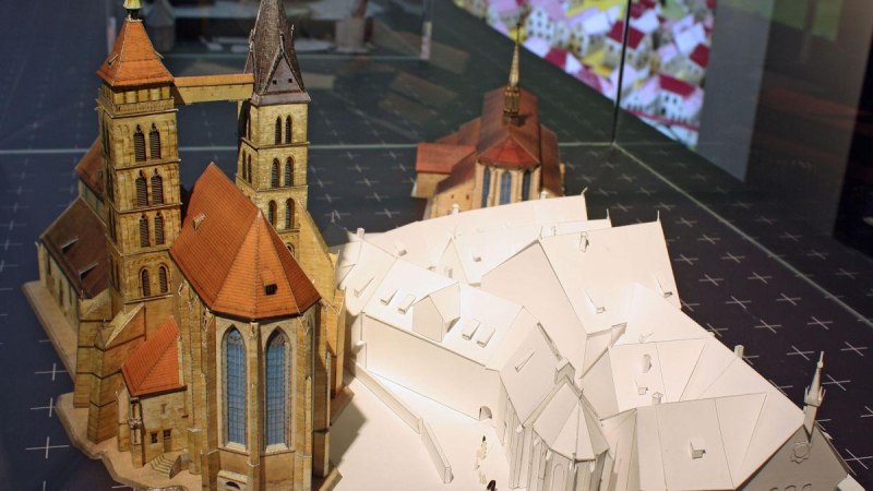 Modell der historischen Bebauung des Marktplatzes, © Städtische Museen Esslingen
