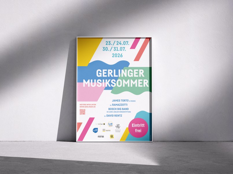 Plakat Gerlinger Musiksommer, © Gestaltung: Pia Wieland Plakat Gerlinger Musiksommer, © Gestaltung: Pia Wieland