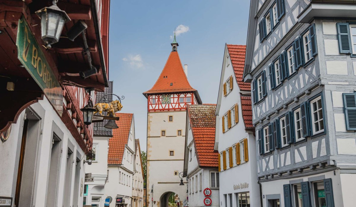 Innenstadt Waiblingen mit Beinsteiner Torturm 3 (c) Remstal Tourismus e.V., Heiko Potthoff