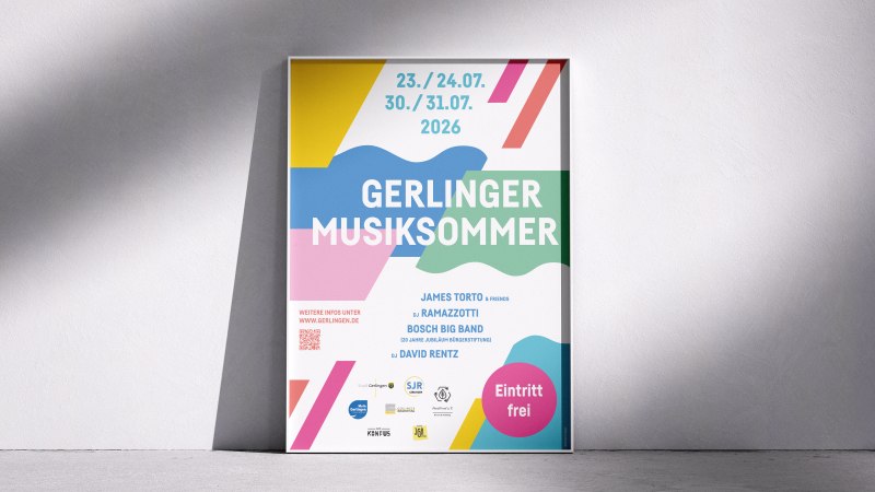 Plakat Gerlinger Musiksommer, © Gestaltung: Pia Wieland Plakat Gerlinger Musiksommer, © Gestaltung: Pia Wieland
