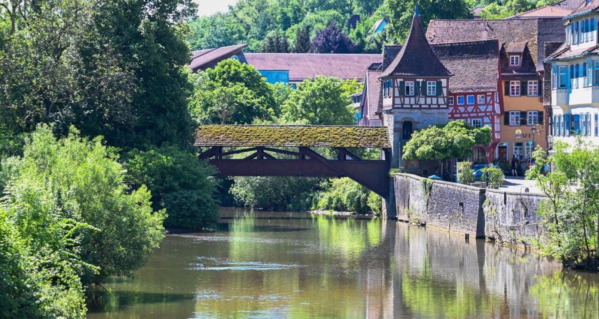 Holzbrücke in Schwäbisch Hall, © Hohenlohe Schwäbisch Hall Holzbrücke in Schwäbisch Hall, © Hohenlohe Schwäbisch Hall