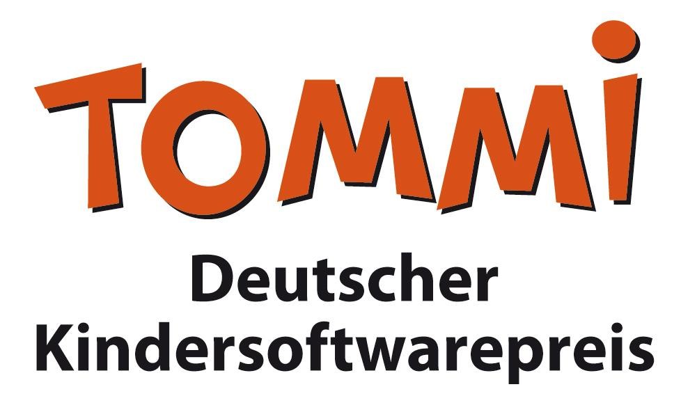 Logo des TOMMI Deutschen Kindersoftwarepreises mit orangefarbenem Schriftzug 'TOMMI' und schwarzem Text darunter., © Stadtbibliothek Ludwigsburg Logo des TOMMI Deutschen Kindersoftwarepreises mit orangefarbenem Schriftzug 'TOMMI' und schwarzem Text darunter., © Stadtbibliothek Ludwigsburg